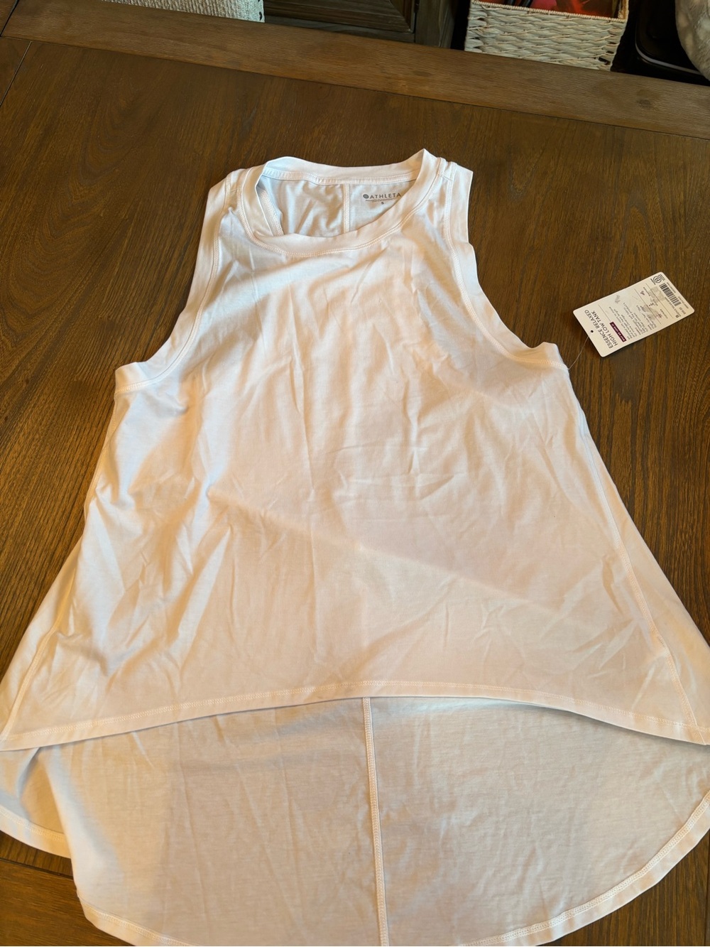 Athleta White High-Low Tank Top